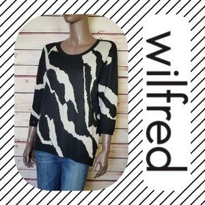 WILFRED Silk Cashmere Blend Animal Print Sweater